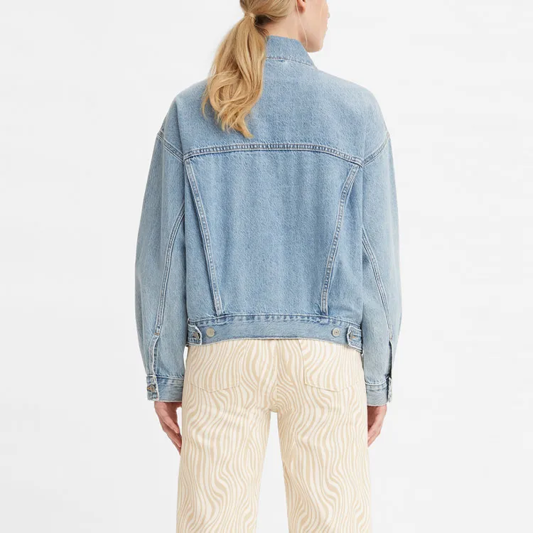 Levis SS22 Loose Fit Denim Jacket Women's Blue-3