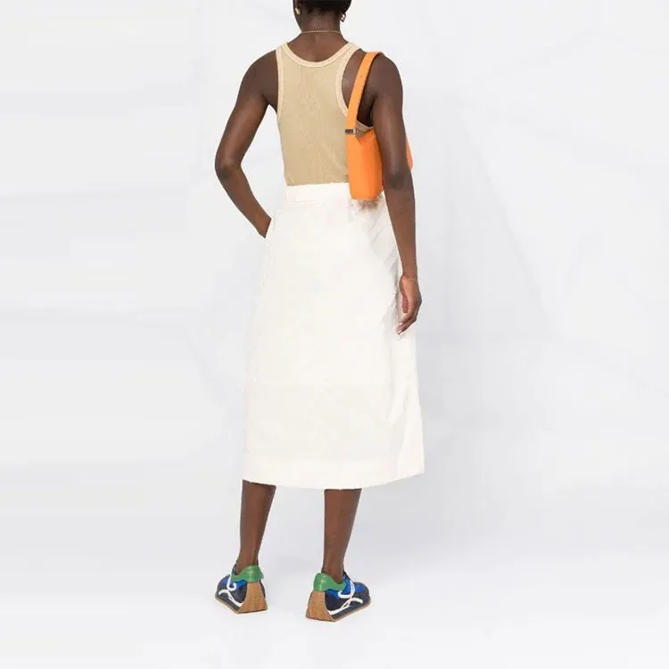 GANNI Casual Long Skirts Women's White-1