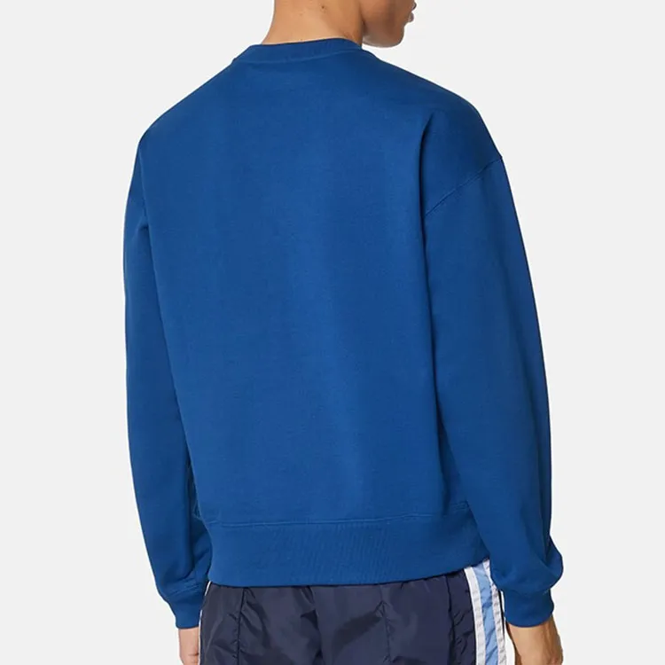 VERSACE Men Bold Logo Crew Sweat Blue & White-3