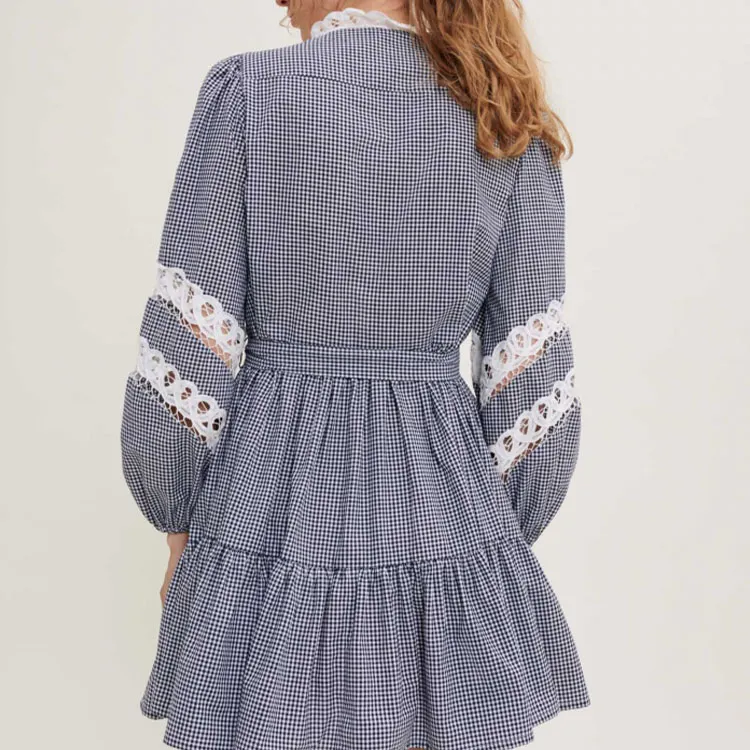 Maje Long Sleeved Dresses Women's Blue With White Lettering-2
