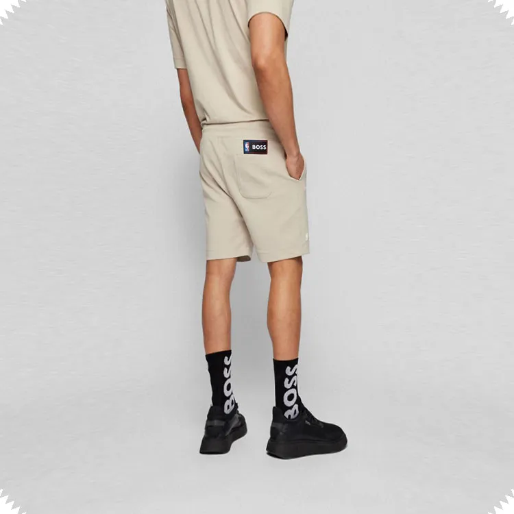Nba X HUGO BOSS HUGO BOSS X NBA Casual Shorts Men Beige-3