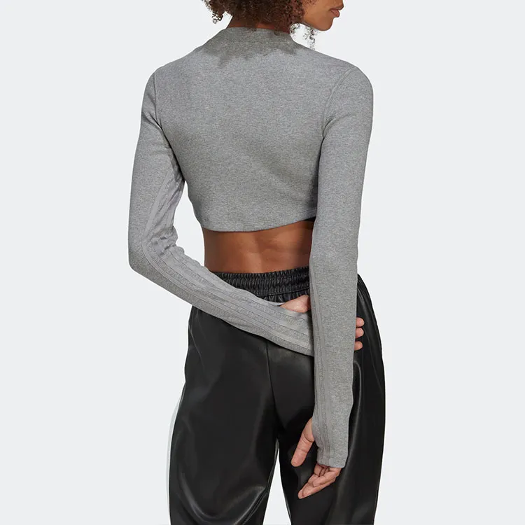 Adidas Originals Crop Tops Women's Gray-2