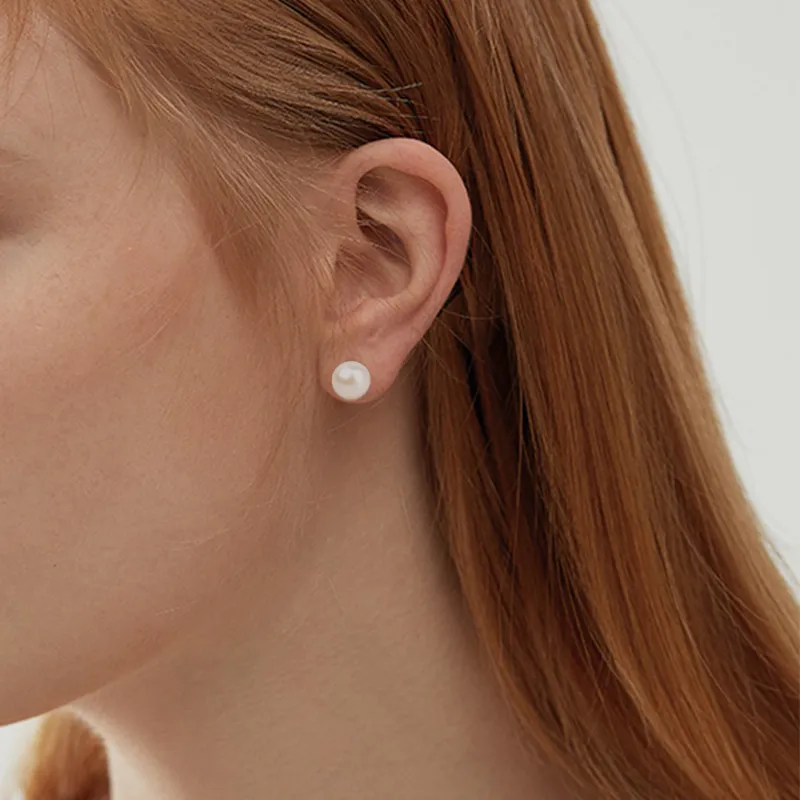 MIKIMOTO Mother Of Pearl Stud Earrings Women's-3