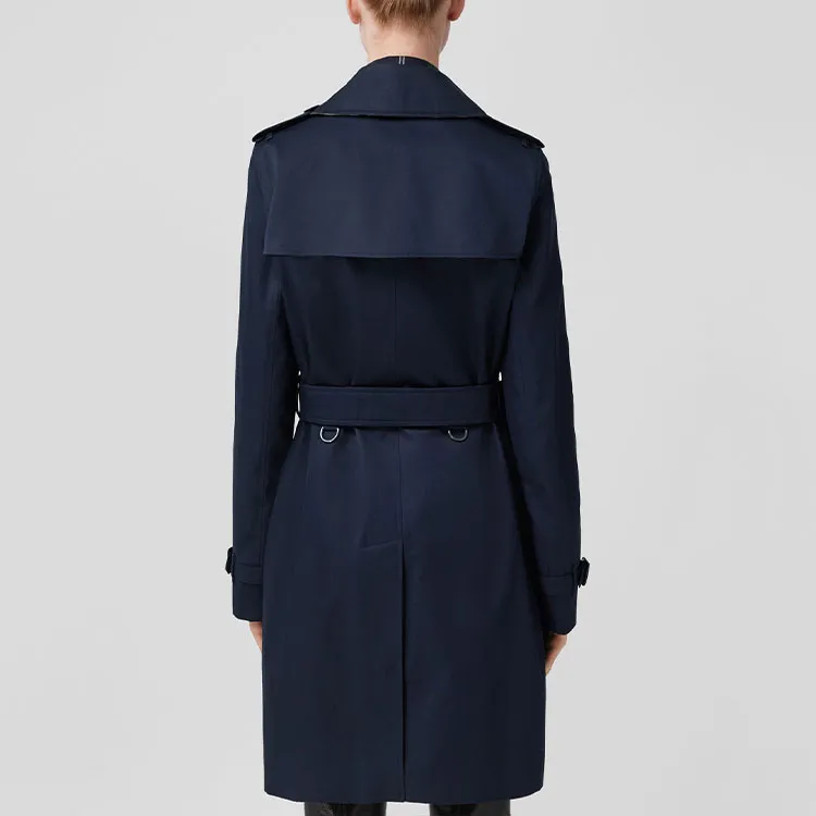 Burberry Trench Coat Women's Blue-3