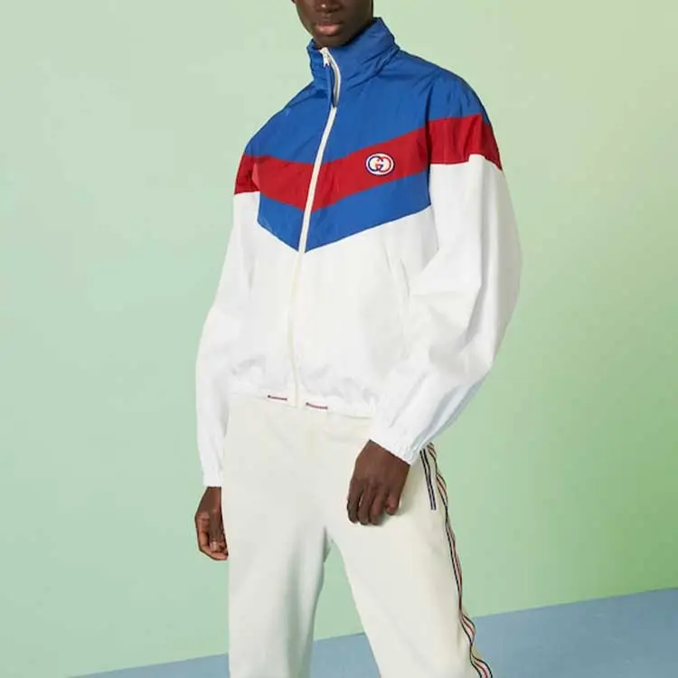 GUCCI Logo Patch Embroidered Track Jacket-3