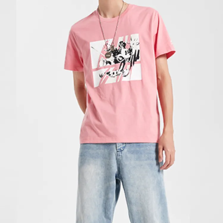 Disney X LINING T Shirts Men Apricot Pink-2