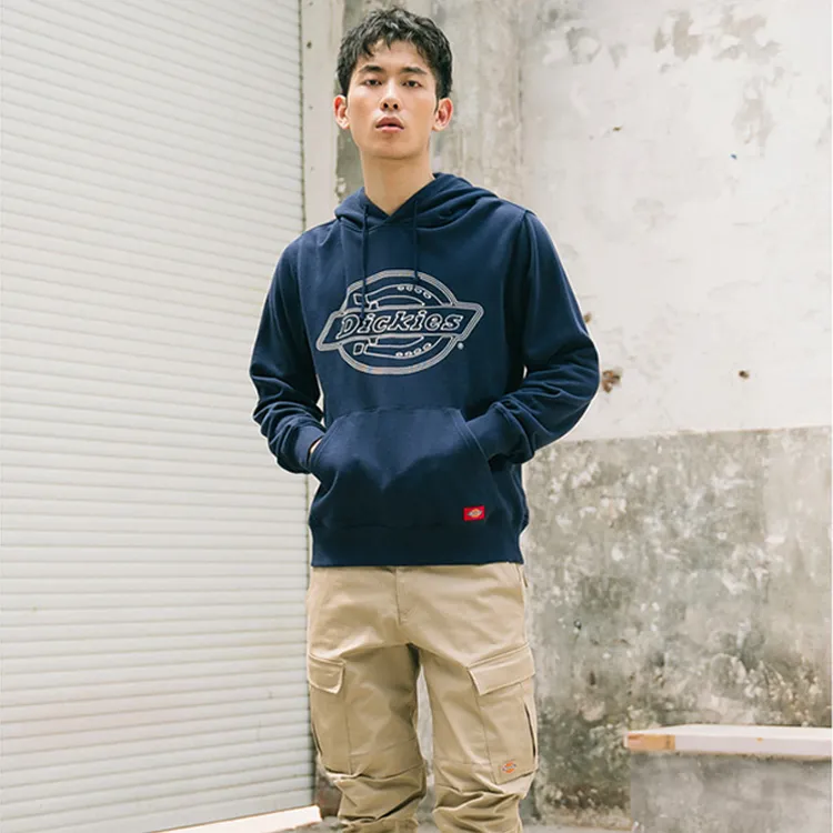 Dickies Hooded Regular Sweatshirt Men's Dark Navy Blue-3