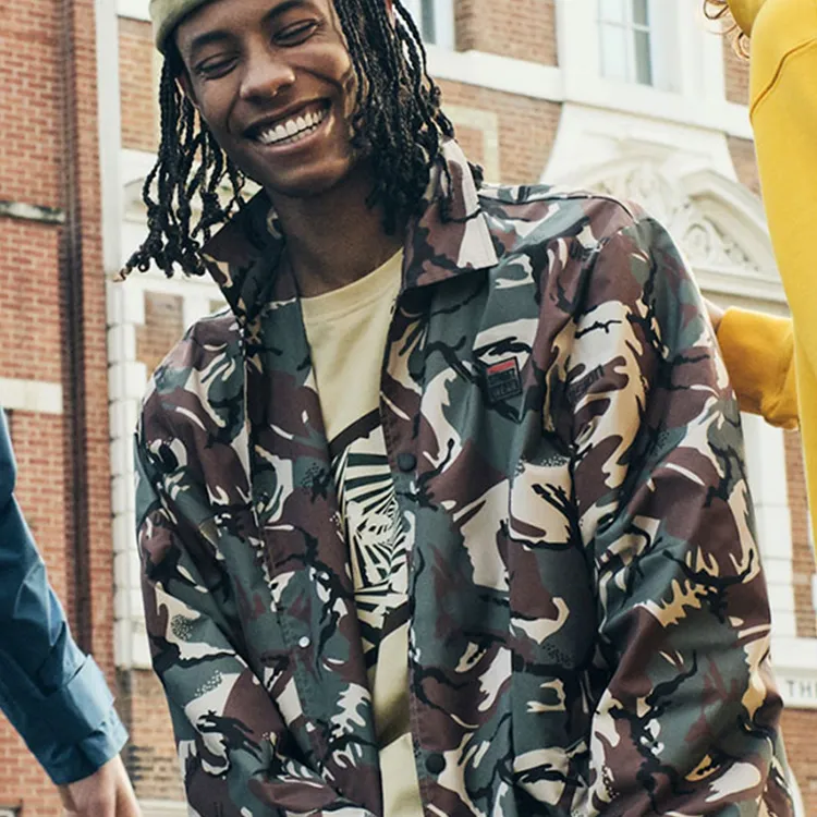 Vision Street Wear Jackets Unisex Green Camouflage-2