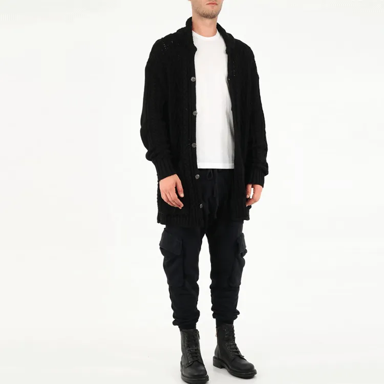 GREG LAUREN FW21 Loose Fit Knitwear Men's Black-5