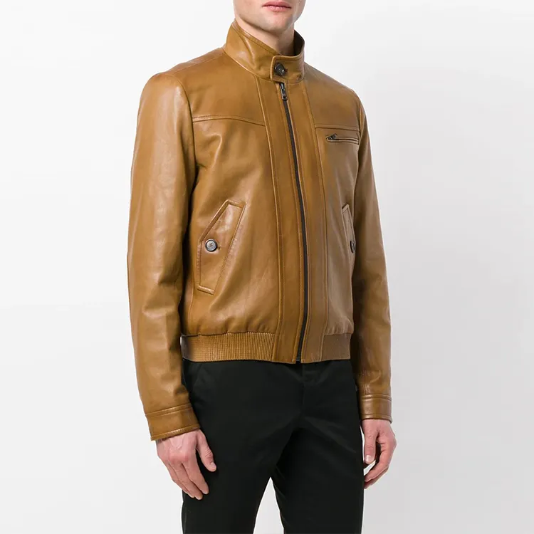 PRADA Leather Jackets Men Light Umber-3