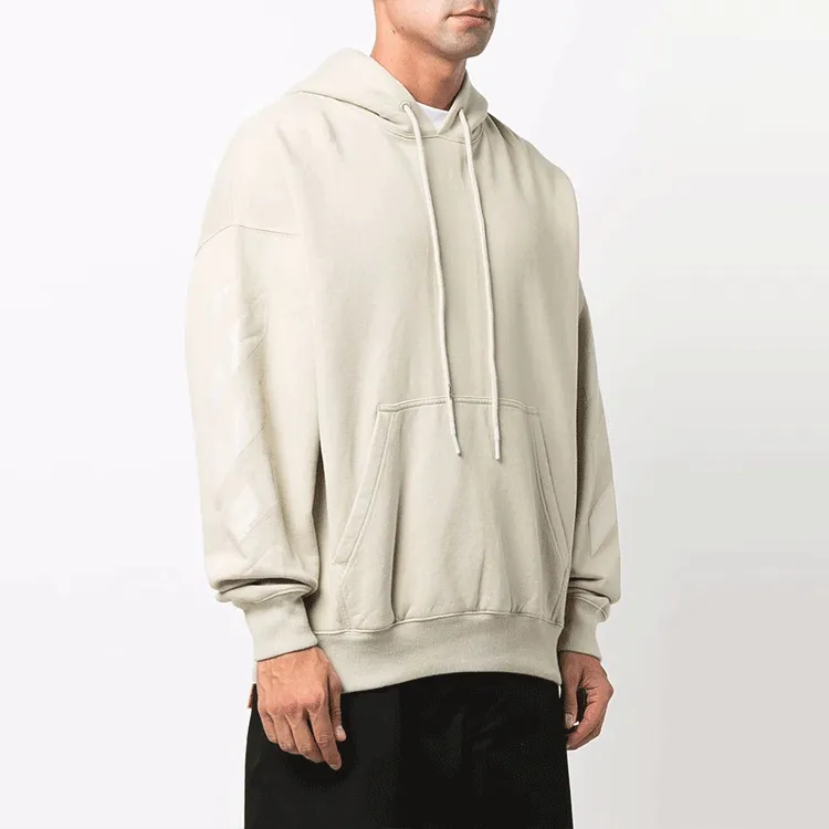 OFF WHITE Arrow Logo Cotton Hoodie-3