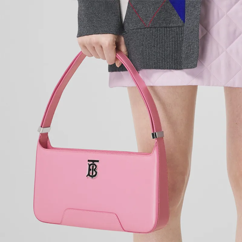 Burberry Calfskin Shoulder Bag Handbag Shoulder Bag Women's Cherry Blossom Pink-7