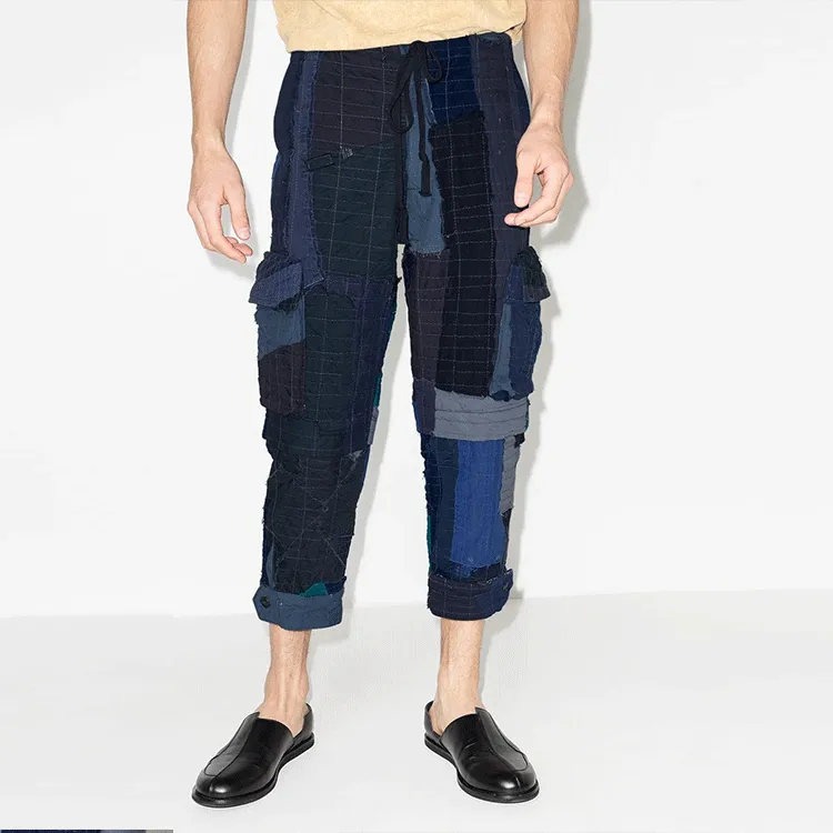 GREG LAUREN Casual Pants Men Blue-2