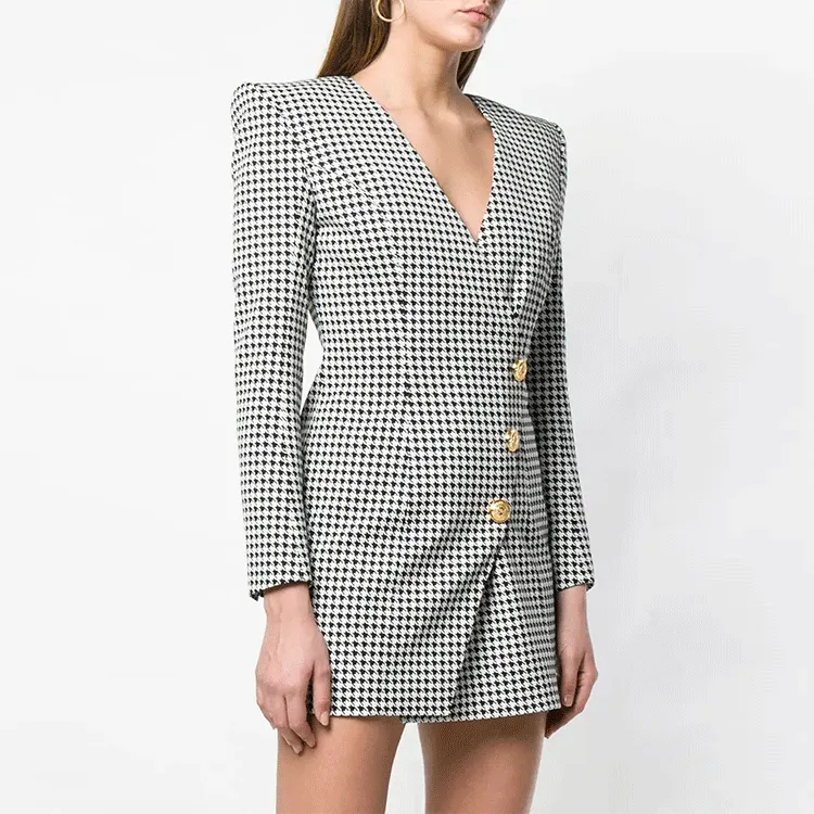 BALMAIN Long-Sleeved Dresses Women's Gray-2