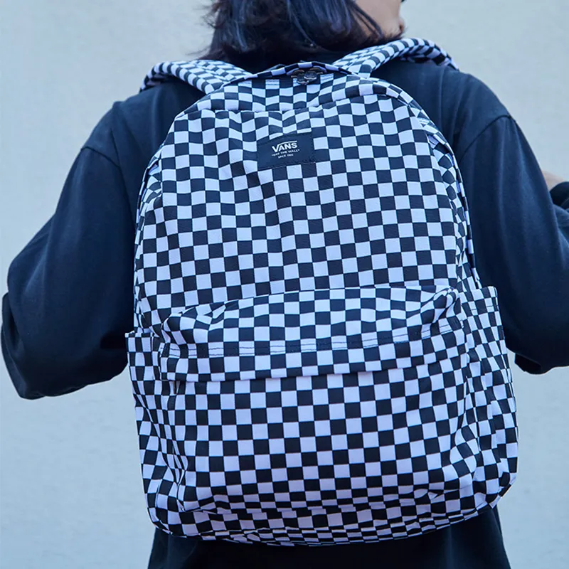 Vans Polyester Backpack Regular Unisex Black/White-6