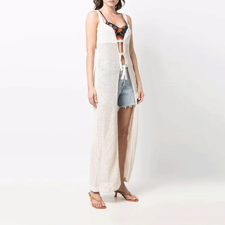 NANUSHKA Perforated Sleeveless Tied Maxi Dress-3