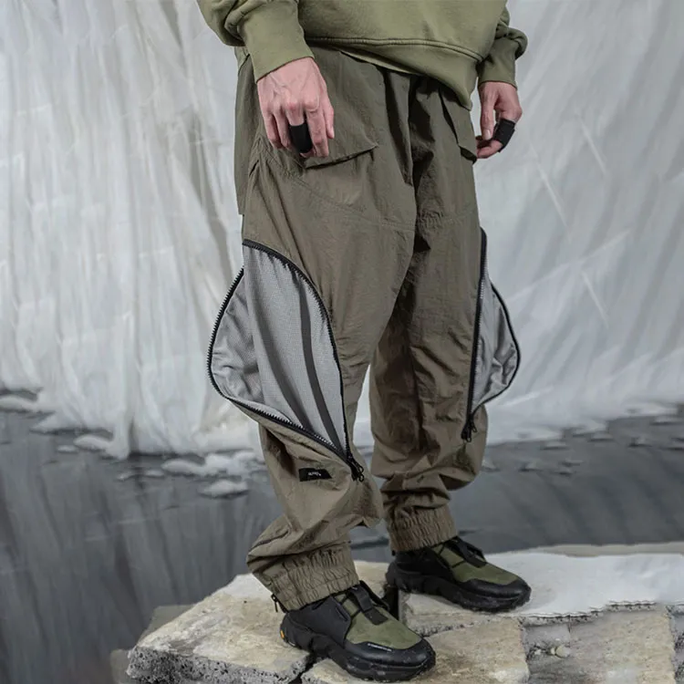ISO.POETISM SS22 Wide Leg Moderate Casual Pants Men's Green-2