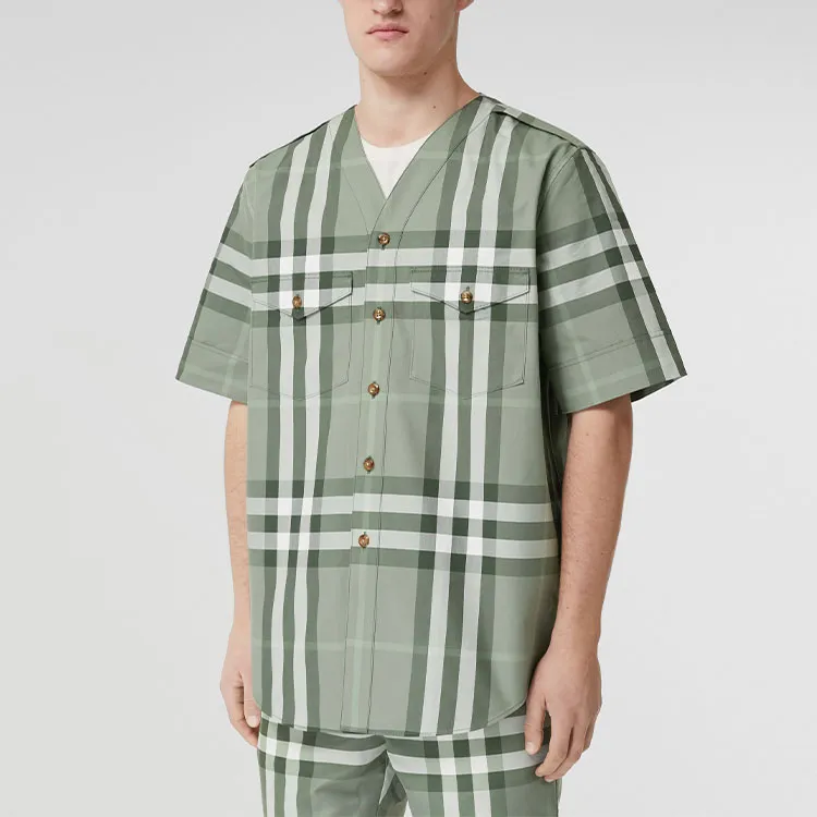 Burberry SS22 Shirt Men's Gray Green-2