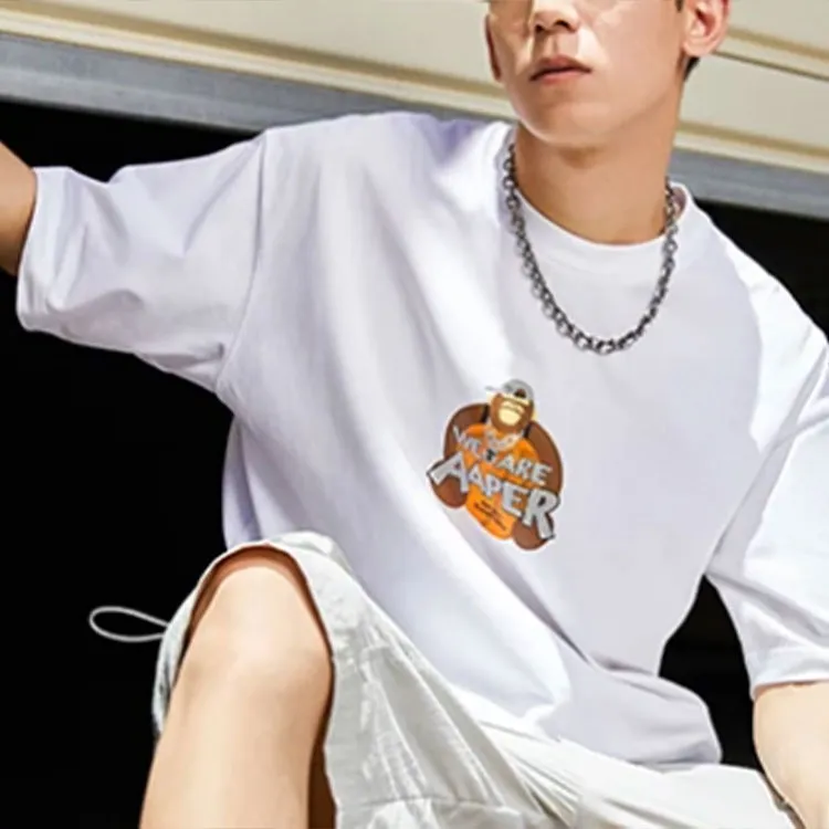 LiNing x Aape Sports Basketball Collection T Shirt Men's White-4