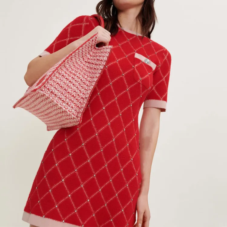 Maje Short Sleeved Dresses Women's Red-2