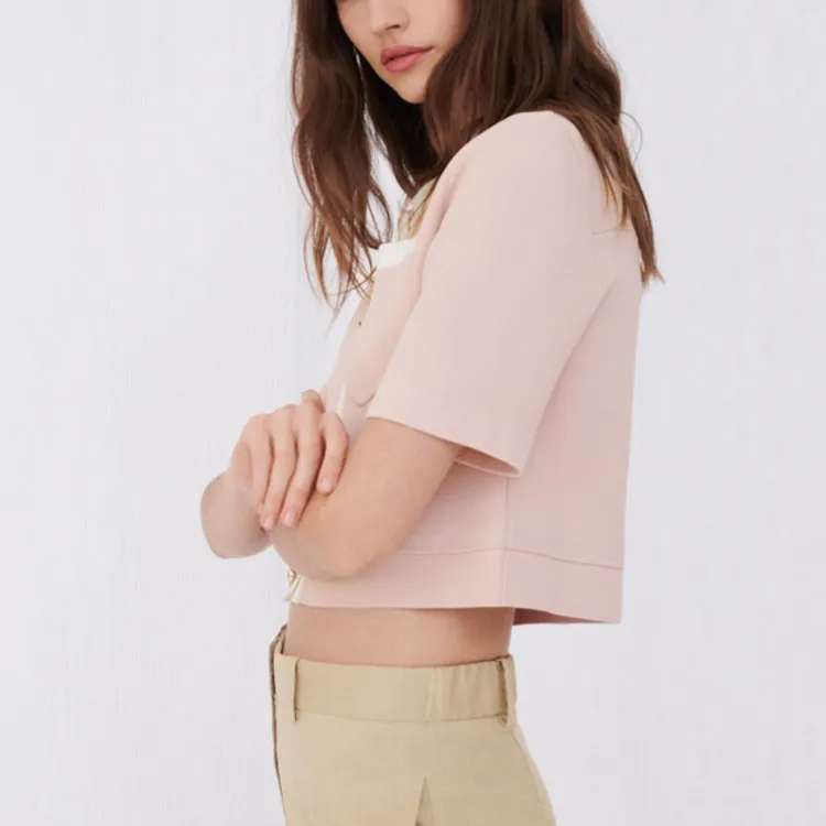 Maje Crop Tops Women's Pink-2