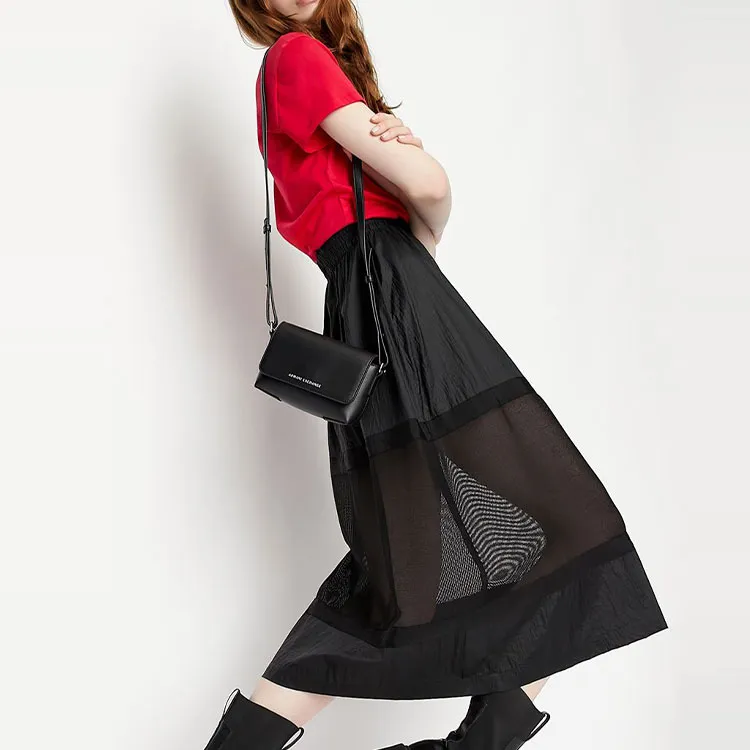 ARMANI EXCHANGEAE SS22 Casual Long Skirt Women's Black-3