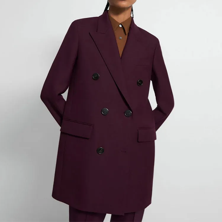 THEORY Coats Women's Burgundy-3