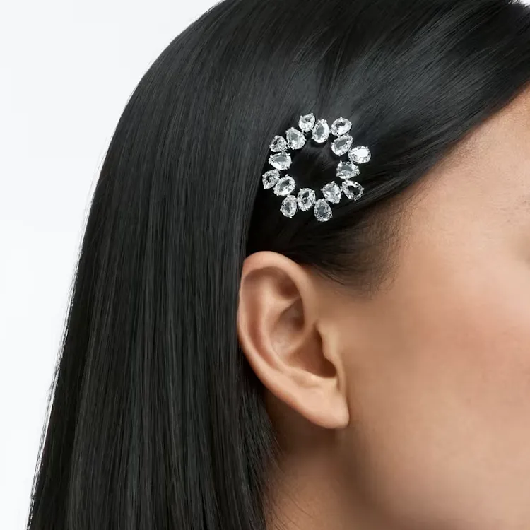 Swarovski Hair Clips Women's Silver-3