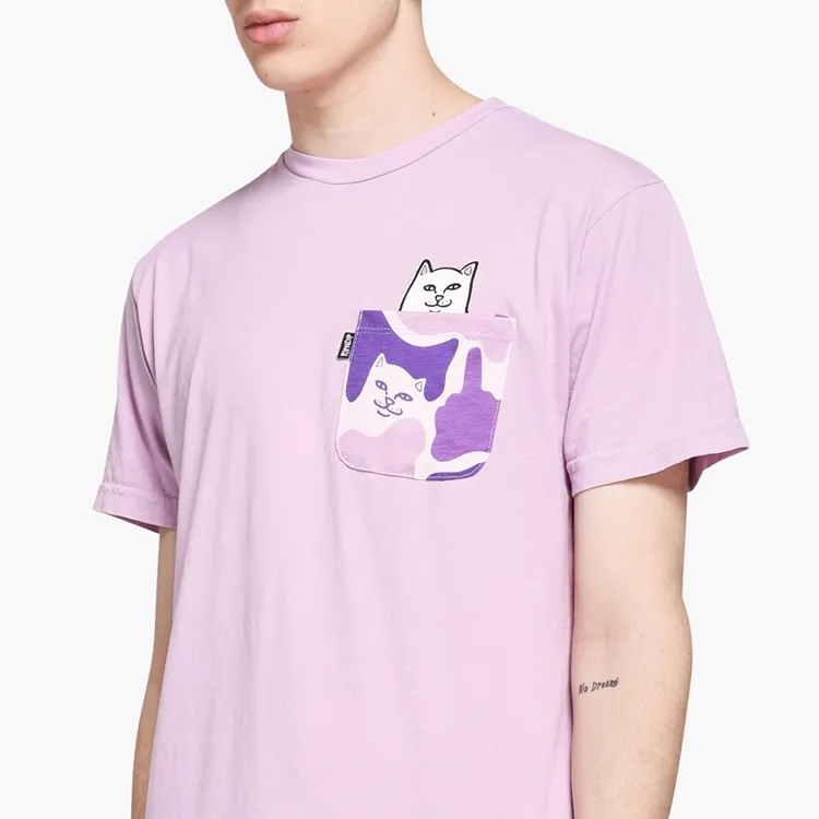 RIPNDIP Crew Neck Fitted Straight Short-Sleeved T-Shirt Unisex Purple Camouflage-3