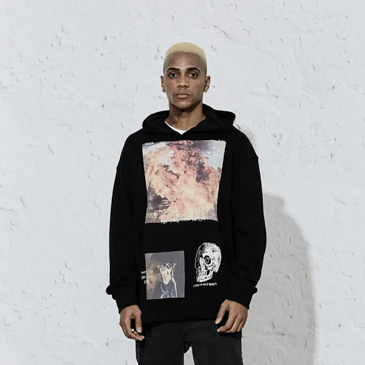 Profound Loose Fit Hoodie National Version Unisex Black-7