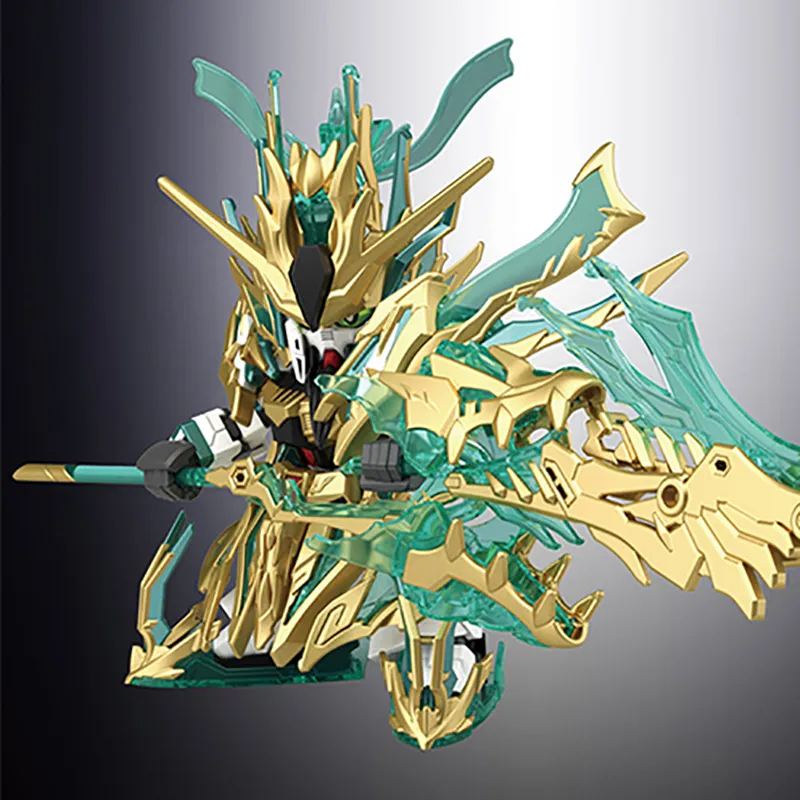 BANDAI SD Gundam World Sangoku Soketsuden Divine Warrior Romance Of The Three Kingdoms Guan Yu Model Kits 8cm-2