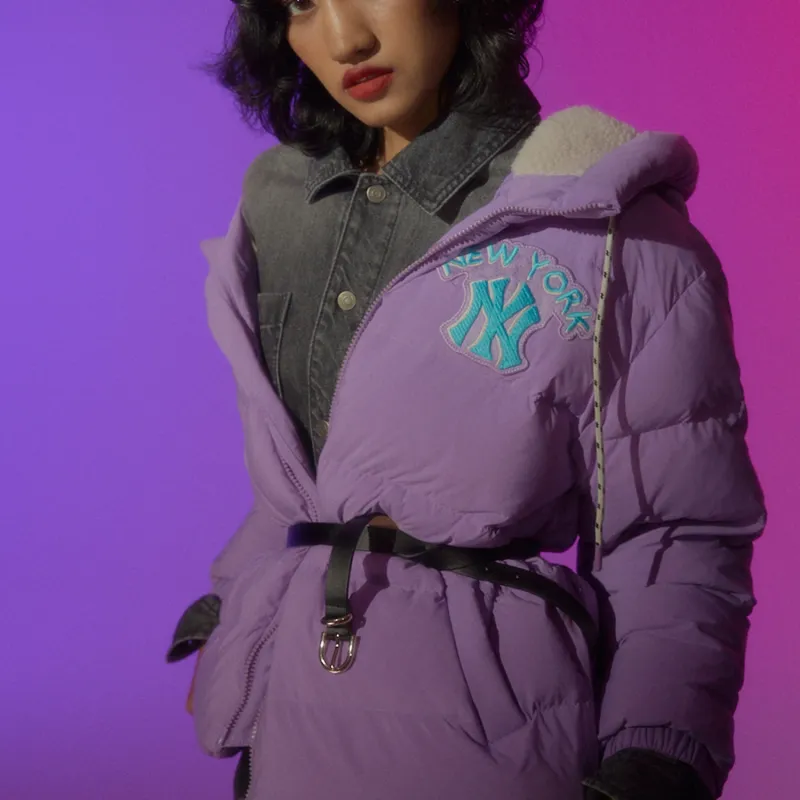 MLB Down Jacket Unisex Taro Purple-3