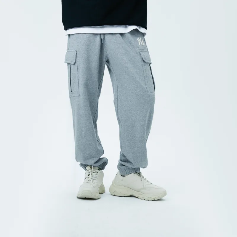 MLB New York Yankees Knitted Sweatpants Unisex Gray-2
