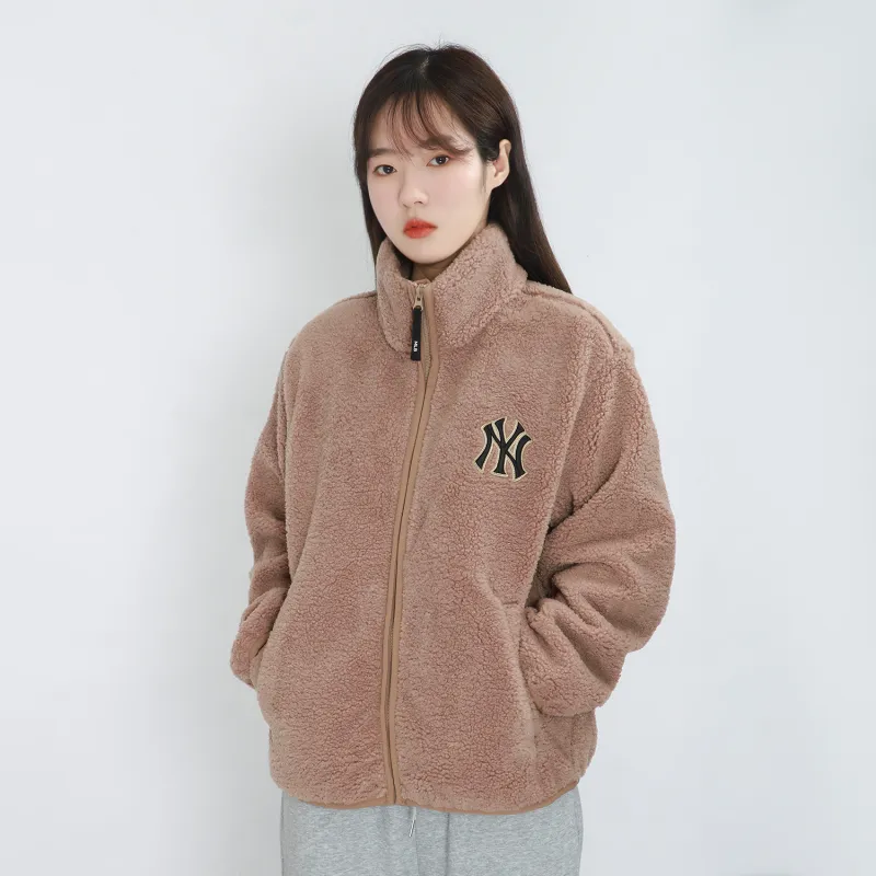 MLB New York Yankees Velvet Jackets Unisex Light Brown-3