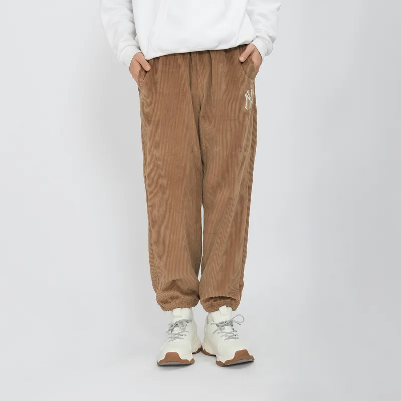 MLB New York Yankees Knitted Sweatpants Unisex Brown-2