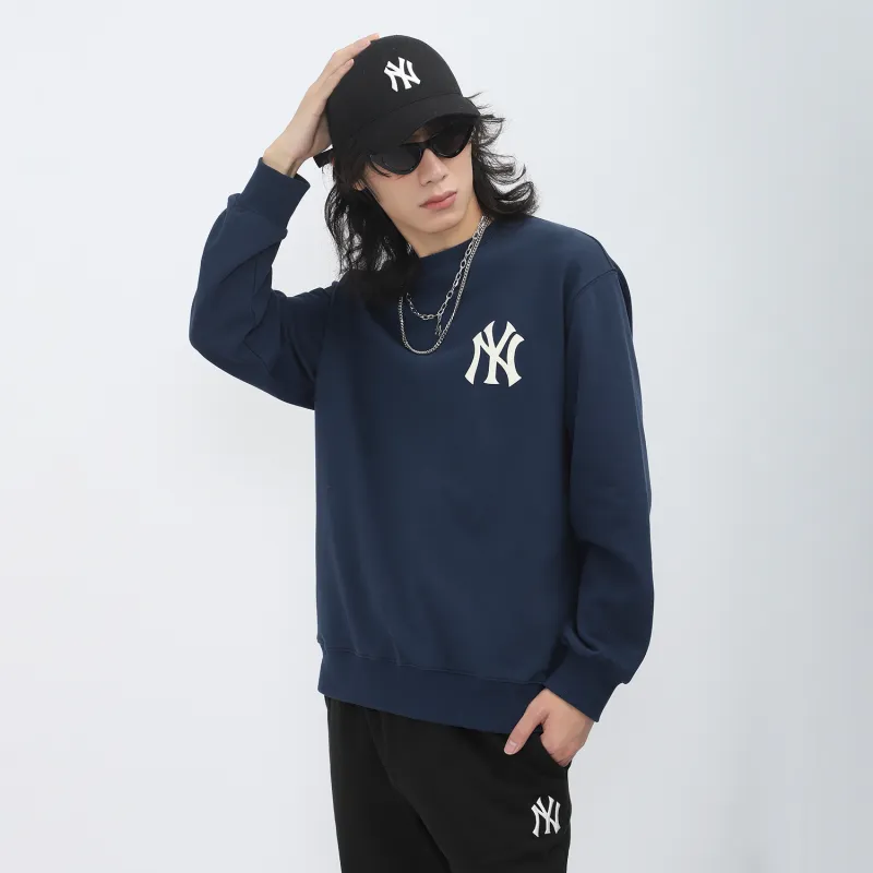 MLB New York Yankees Sweatshirts Unisex Dark Marine Blue-3