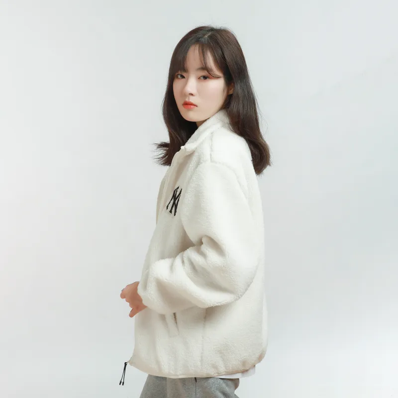 MLB Velvet Jackets Unisex Ivory-3
