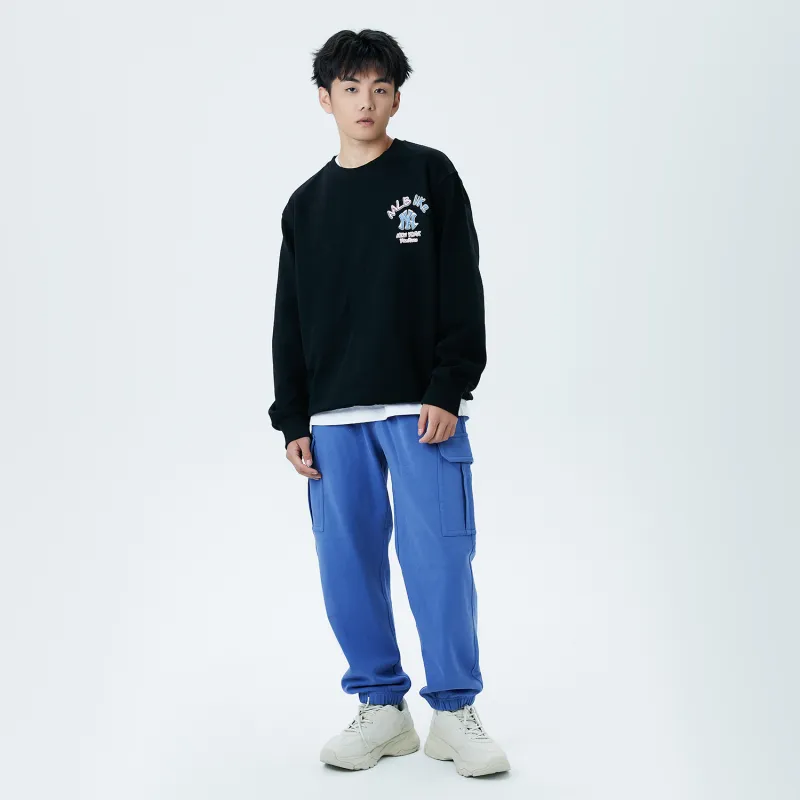 MLB New York Yankees Knitted Sweatpants Unisex Blue-3
