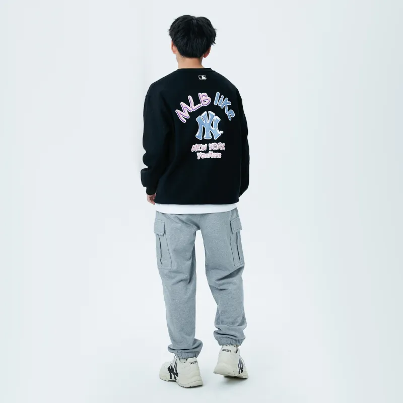 MLB New York Yankees Knitted Sweatpants Unisex Gray-6