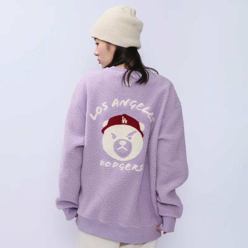 MLB Los Angeles Dodgers Sweatshirts Unisex Light Lavender-6