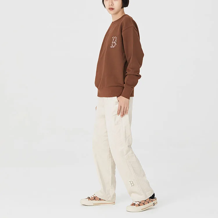 MLB Old Flower Sweatshirts Unisex Dark Brown-4