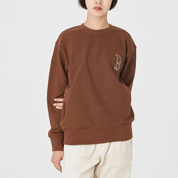 MLB Old Flower Sweatshirts Unisex Dark Brown-6