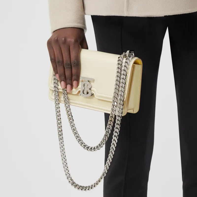 Burberry Cow Leather Lock Bag Shoulder Bag Crossbody Bag Mini Women's Light Vanilla/Ivory White-6