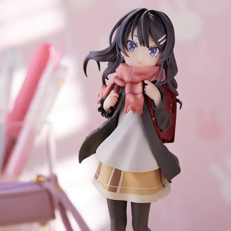 SEGA Rascal Does Not Dream Collection Mai Sakurajima Youthful Wild Red Backpack Girlish Bonus Gifts 16cm-4