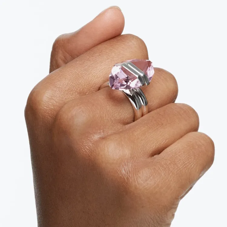 Swarovski Lucent Rings Women's Pink-4