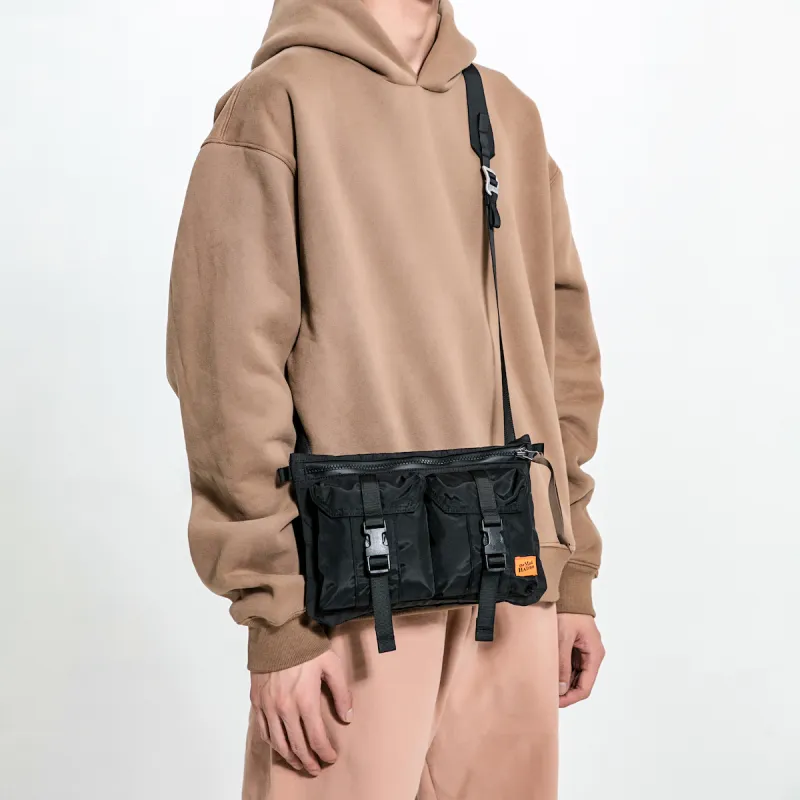 The MAD HATcher Cotton Crossbody Bag Regular Unisex Black Army Green Khaki Navy-2