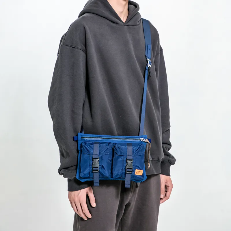 The MAD HATcher Cotton Crossbody Bag Regular Unisex Black Army Green Khaki Navy-8