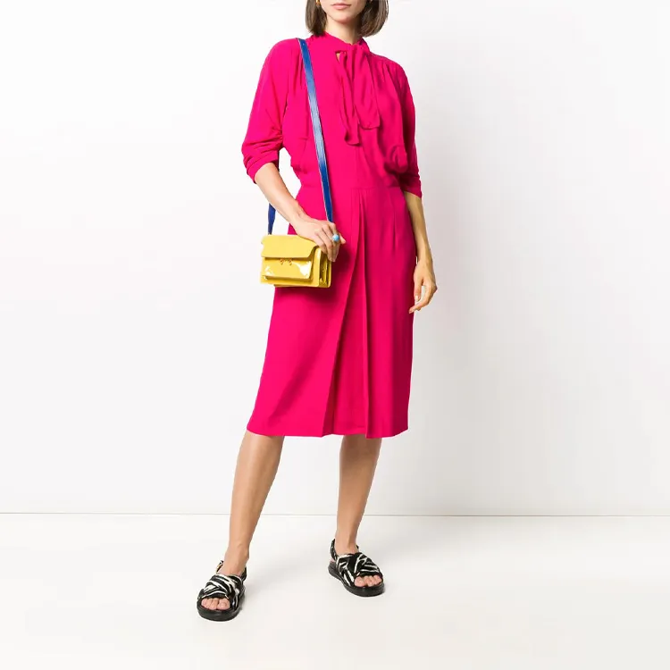 MARNI Crepe Envers Satin Dress-1
