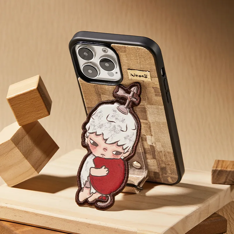 POP MART Hirono Ono Mute Drama Collection Webbing Phone Case For IPhone 13 Pro Ma Trend Based Products-3