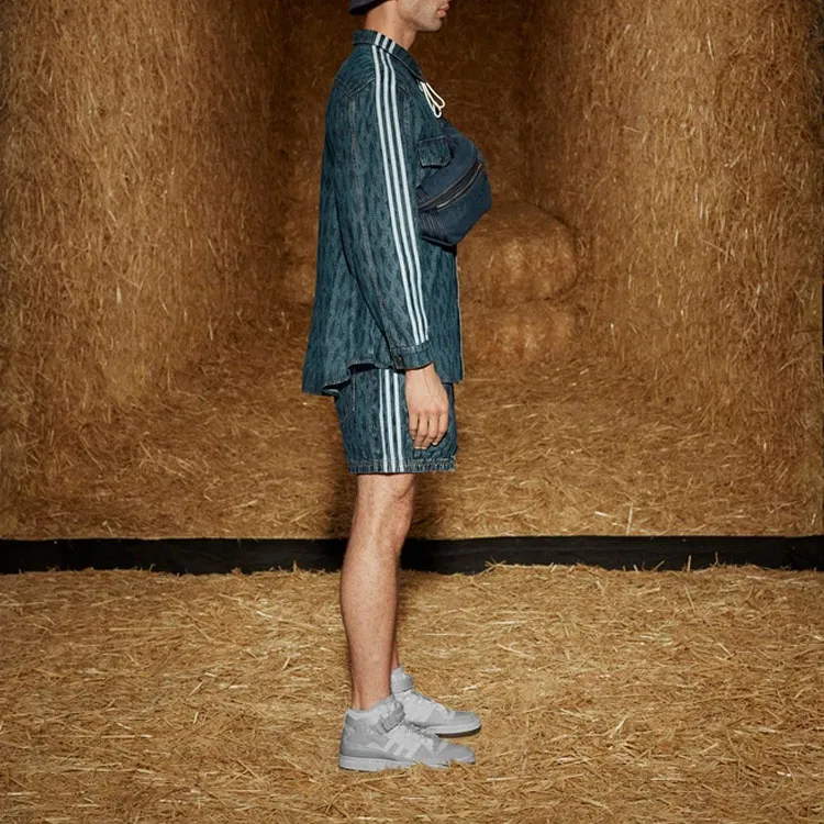 Adidas Ivy Park Monogram Denim Shorts All Gender-4